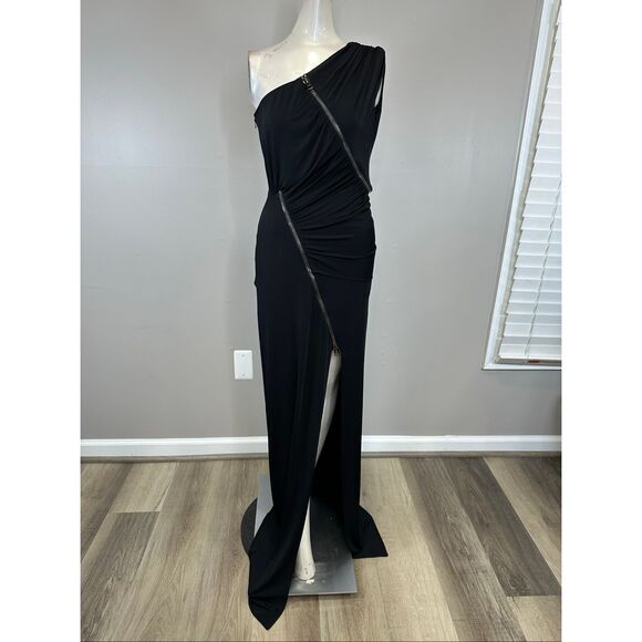 TOM FORD  Zip Detail One Shoulder Jersey Gown IT38/US 2 $4,480 - Picture 2 of 11